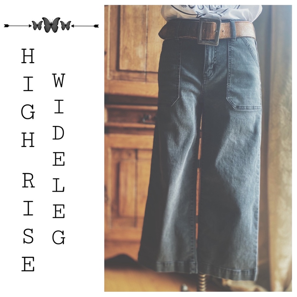 High Rise Wide Leg Jeans